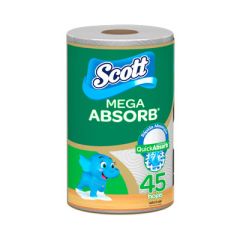 PAPEL TOALLA SCOTT MEGA ABSORBENTE 45 HOJAS