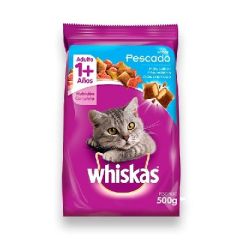 ALIMENTO PARA GATOS WHISKAS PESCADO MAS DE 1A 500G